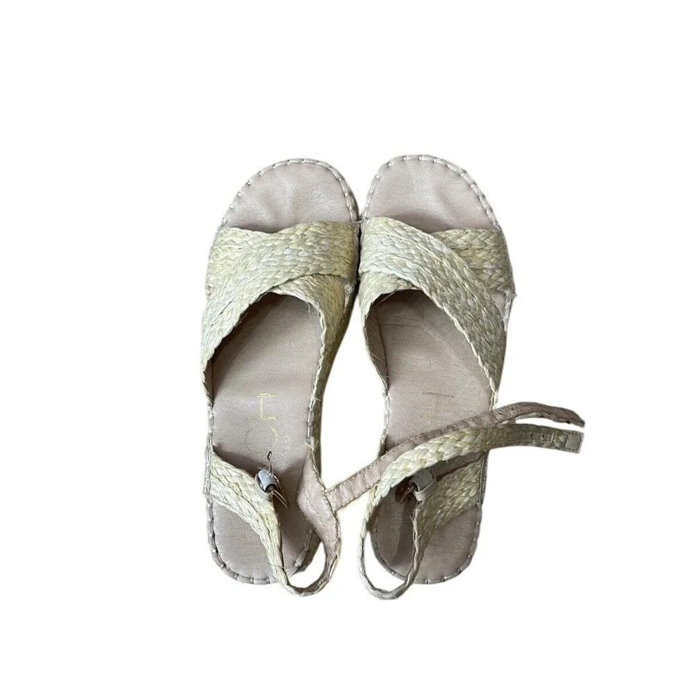 Urban Outfitters Raffia Sandals Women's Ankle Strap Platform Sandals‎